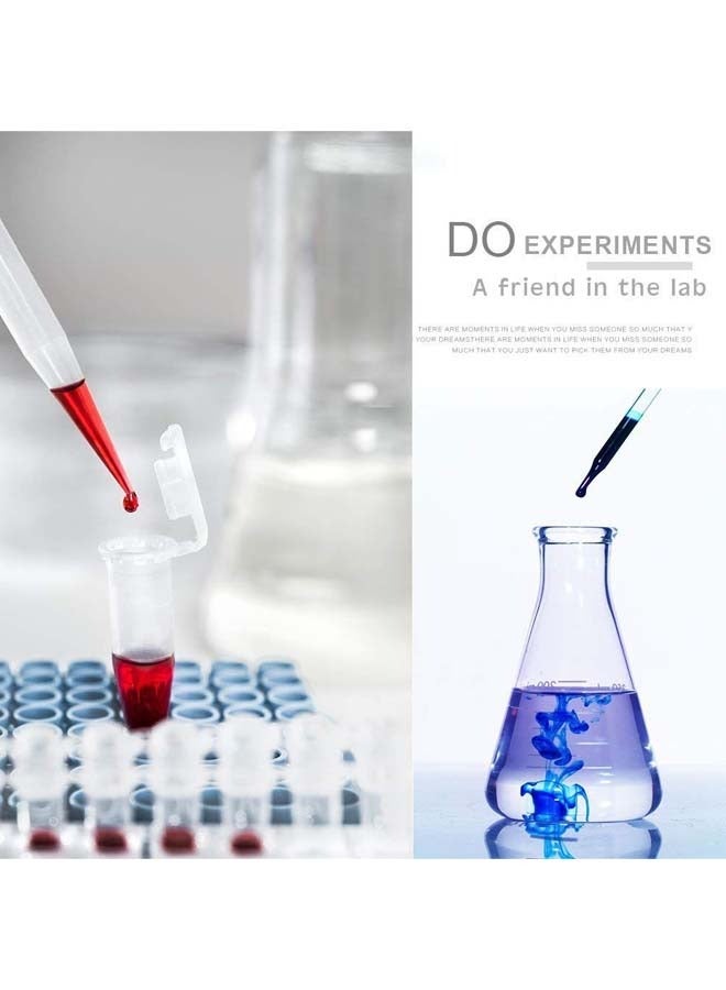 100 قطعة ماصات 3 مل، ماصة باستور للاستعمال مرة واحدة، قطارة للعين، قطارات سائلة بلاستيكية للزيوت العطرية، متدرجة، توزيع، قياس، سقاية، فاصل زمني 0.5 مل، شفاف - Image 2