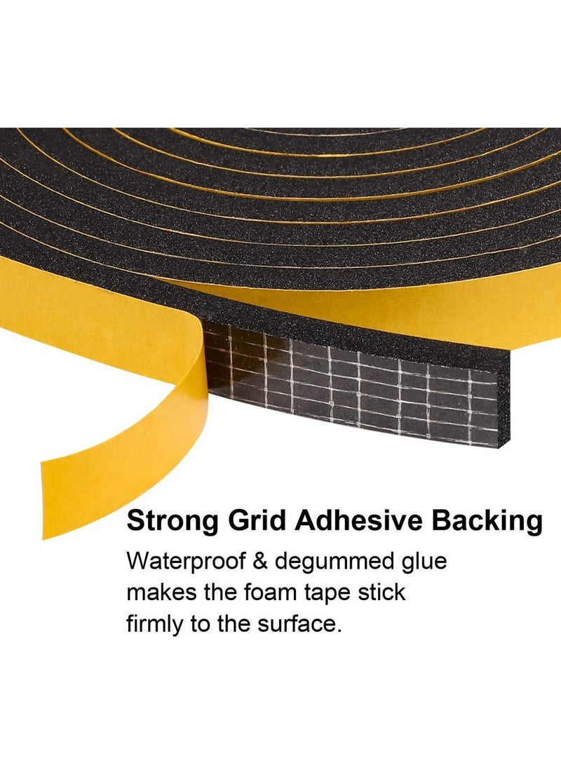 Generic 2 Rolls Weather Stripping Door Seal Strip,High Density Foam Tape,Doors and Windows Insulation Soundproofing Weatherproof,Self Adhesive Rubber Weatherstrip Door Seal Strip 1/2''W X 1/4''T ,Total 6Meter  - Image 5