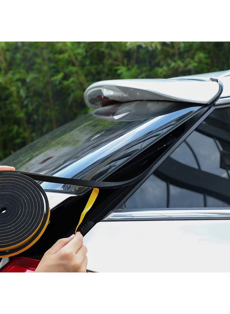 Generic 2 Rolls Weather Stripping Door Seal Strip,High Density Foam Tape,Doors and Windows Insulation Soundproofing Weatherproof,Self Adhesive Rubber Weatherstrip Door Seal Strip 1/2''W X 1/4''T ,Total 6Meter  - Image 3