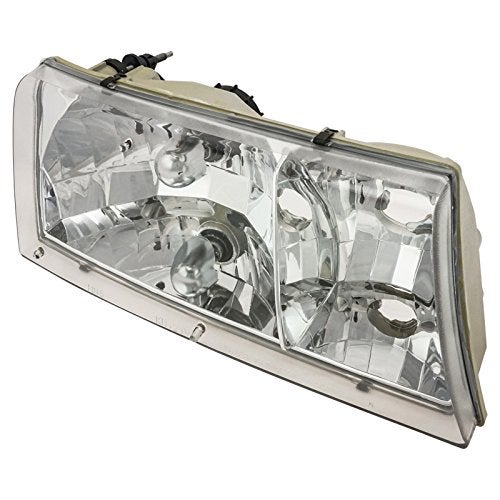 TRQ 2 Piece Headlight Assembly Set Chrome Bezel Driver & Passenger Side Compatible with Mercury Grand Marquis 1998-2002 FO2502149 FO2503149 YW3Z13008BB YW3Z13008CB F8MZ13008AA F8MZ13008BA - Image 3