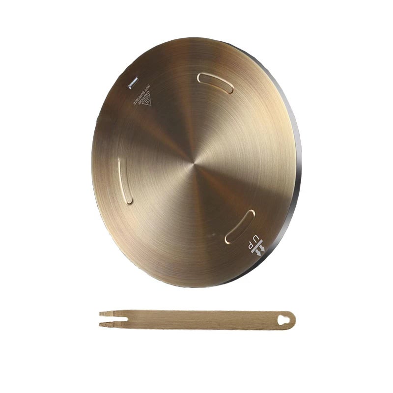 Grourarty لوحة توزيع الحرارة 11 بوصة من جروارتي من الفولاذ المقاوم للصدأ محول طهي للموقد الكهربائي الغاز زجاجي مع مقبض