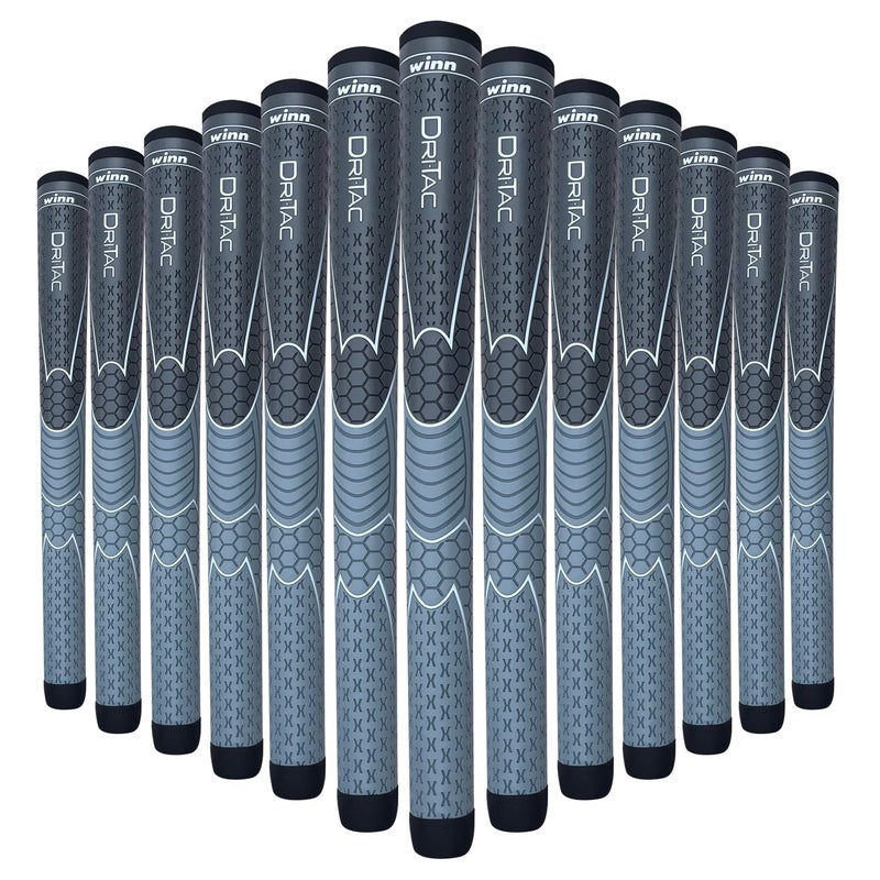Titanun WINN TITANUN DRI-TAC OVERSIZE- LATEST SERIES 13 Pieces DarkGrey/SilverGrey Golf Grip - Non-Slip & Cushioned Comfort - Incredible Comfort & Moisture-Wicking - Shock Absorption Benefits for Pain-Free - Image 1