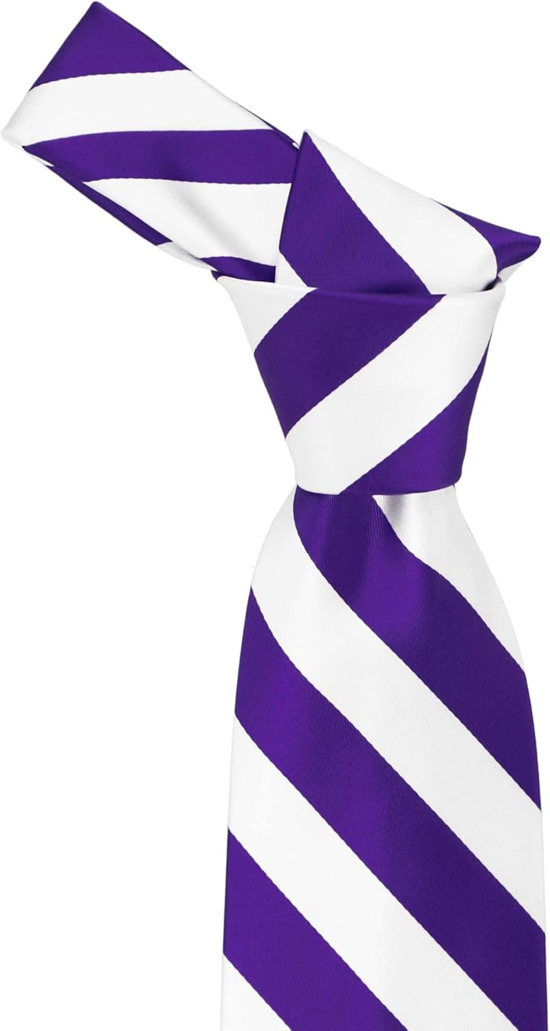 tiemart Men's Striped Tie Standard Length - Image 3