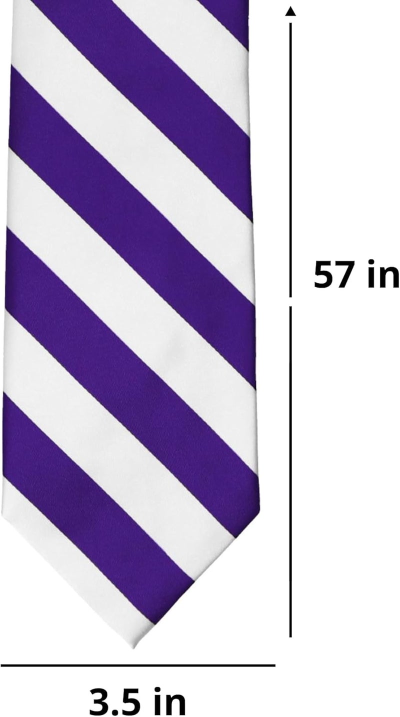 tiemart Men's Striped Tie Standard Length - Image 4