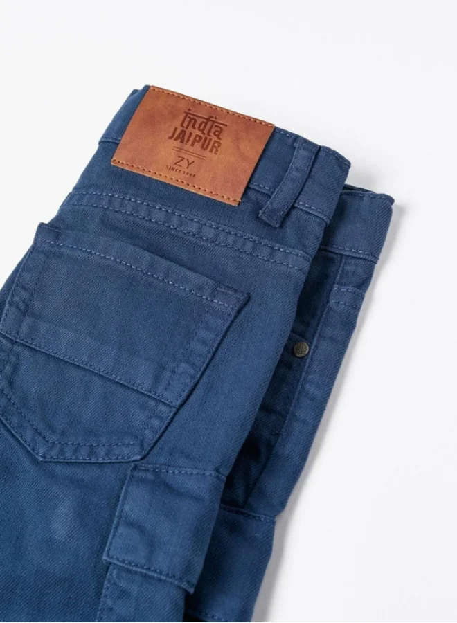 Zippy Twill Shorts with Cargo Pockets for Boys 'Midi', Dark Blue
