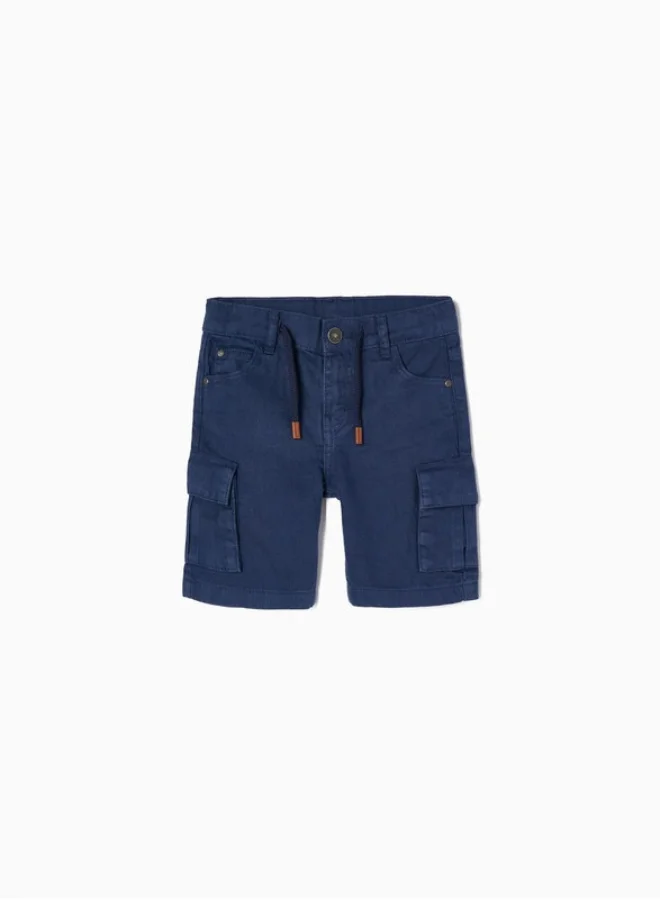Zippy Twill Shorts with Cargo Pockets for Boys 'Midi', Dark Blue