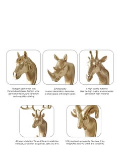 KASTWAVE 6 Pack Creative Antlers Coat Hooks Single Wall Hook Hooks Mounted for Coat Bag Towel Key Wall Hook Rack Hanging Coats Bathroom Entryway Decorative Gift  - Image 3