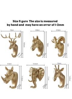 KASTWAVE 6 Pack Creative Antlers Coat Hooks Single Wall Hook Hooks Mounted for Coat Bag Towel Key Wall Hook Rack Hanging Coats Bathroom Entryway Decorative Gift  - Image 2