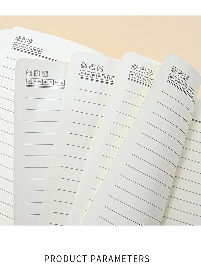 3 Pcs Mini Leather Pocket Notebook 95×145mm Small Hardcover Notebook 100 Sheets Hardcover Mini Notepad Tiny Lined Journal for Office Home School Writing Supply - Image 3