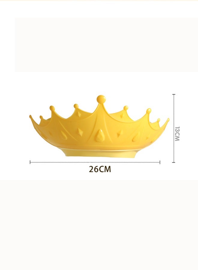 Bath protective soft hat,Baby shower cap, adjustable silicone shower cap, waterproof shampoo cap, ear protection shampoo cap, cute crown shape - Image 2