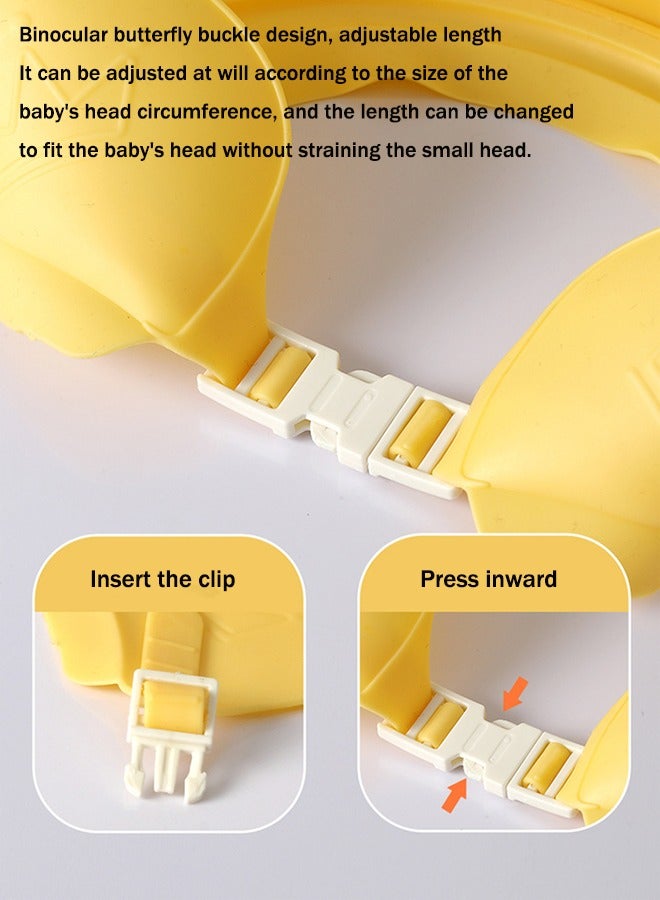 Bath protective soft hat,Baby shower cap, adjustable silicone shower cap, waterproof shampoo cap, ear protection shampoo cap, cute crown shape - Image 5