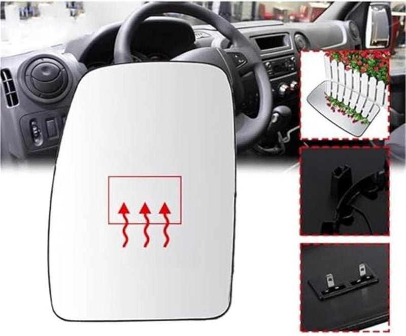 Wivplex Heated Side Mirror Glass for Vauxhall Movano - Image 2