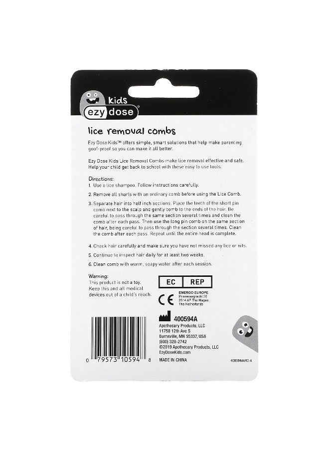 Ezydose Ezy Dose, Kids, Lice Removal Combs, 2 Count  - Image 3
