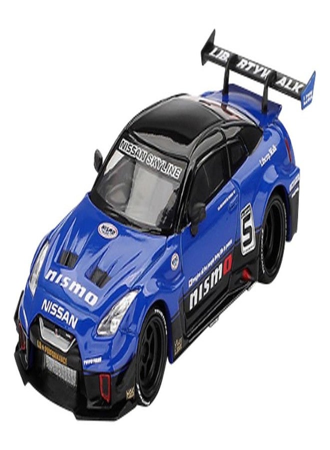 MINI GT 35GT-RR Ver.2 LB-Silhouette Works GT #5 Blue with Black Top Limited Edition 1/64 Diecast Model Car MGT01124 - Image 1