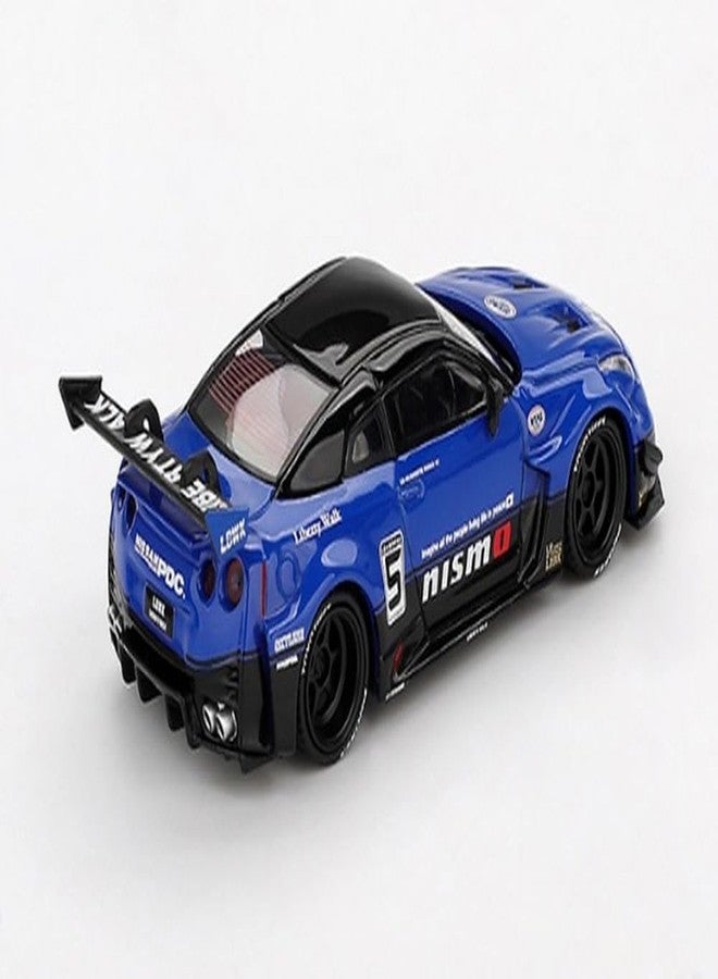 MINI GT 35GT-RR Ver.2 LB-Silhouette Works GT #5 Blue with Black Top Limited Edition 1/64 Diecast Model Car MGT01124 - Image 3