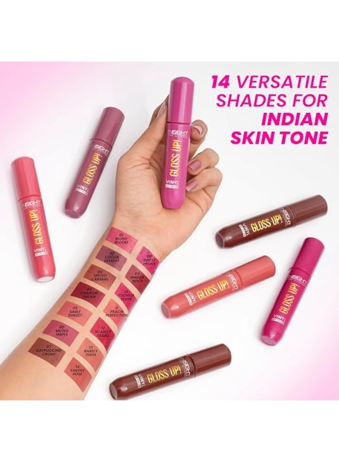 INSIGHT Gloss Up Lip Color - Crimson Dream | High-Gloss Finish | Non-Transfer | Smudge Proof | Rich Pigmentation | Lightweight, Long-Lasting Formula | All-Day Comfortable Wear (4g) - Image 5