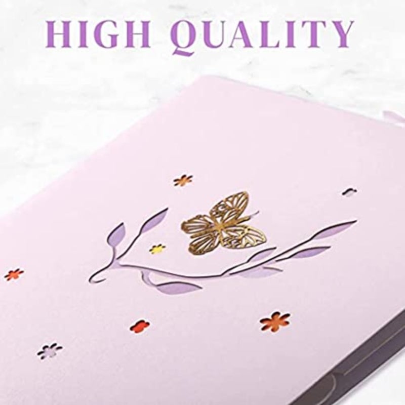 Greeting Card, 3D Card, Pop Up, Romantic Theme, Anniversary for Wife Girlfriend Mother, Birthday and Spring Card, Season's Greetings Flying Butterfly - Image 5