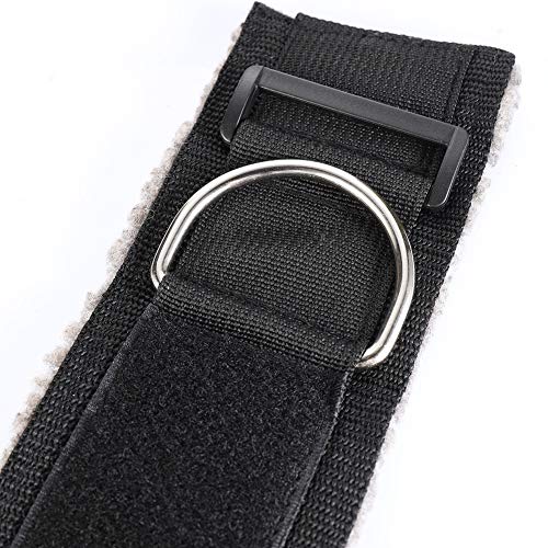 MOOCY Gym Ankle Straps for Cable Machines Attachment, Adjustable Ankle Cuffs for Cable Machine, fluff Padded Cable Ankle Strap for Kickbacks and Glute Workouts, Leg Straps for Working Out (Dark Grey - Image 5