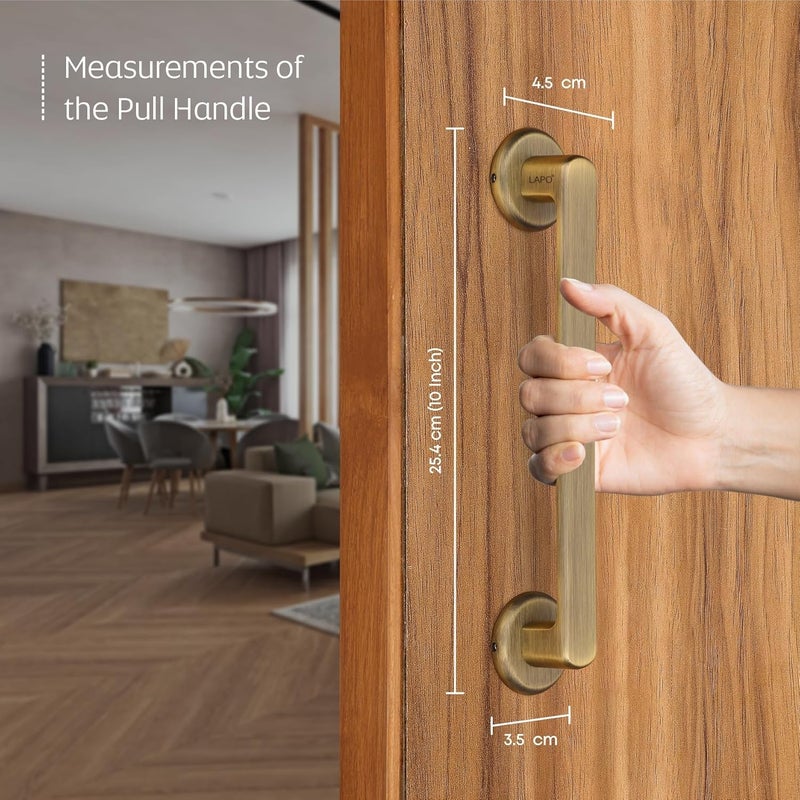 LAPO Polo Door Handles For Main DoorMain Door Pull HandleDoor HandleZinc Alloy10 InchesPack Of 1Antique Finish - Image 4