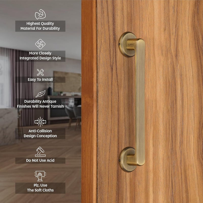 LAPO Polo Door Handles For Main DoorMain Door Pull HandleDoor HandleZinc Alloy10 InchesPack Of 1Antique Finish - Image 3