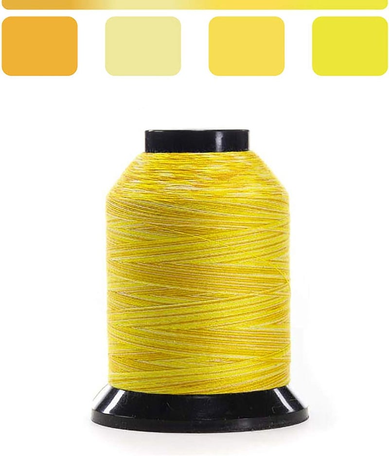 FINESSE Variegated Thread | 100% Polyester, 3ply, 50wt | 1100yds Stackable Thread Cones for Quilting and Sewing… (Lemon Zest) - Image 2