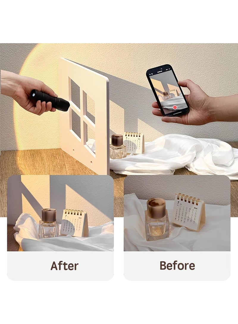 SYOSI Light Shadow Photography Background Board, PVC Waterproof Window Simulation Board, Realistic Shadow Backgrounds for Flat Lay Photography, Product Display, Jewelry/Cosmetics Shoot (3-PC) - Image 4