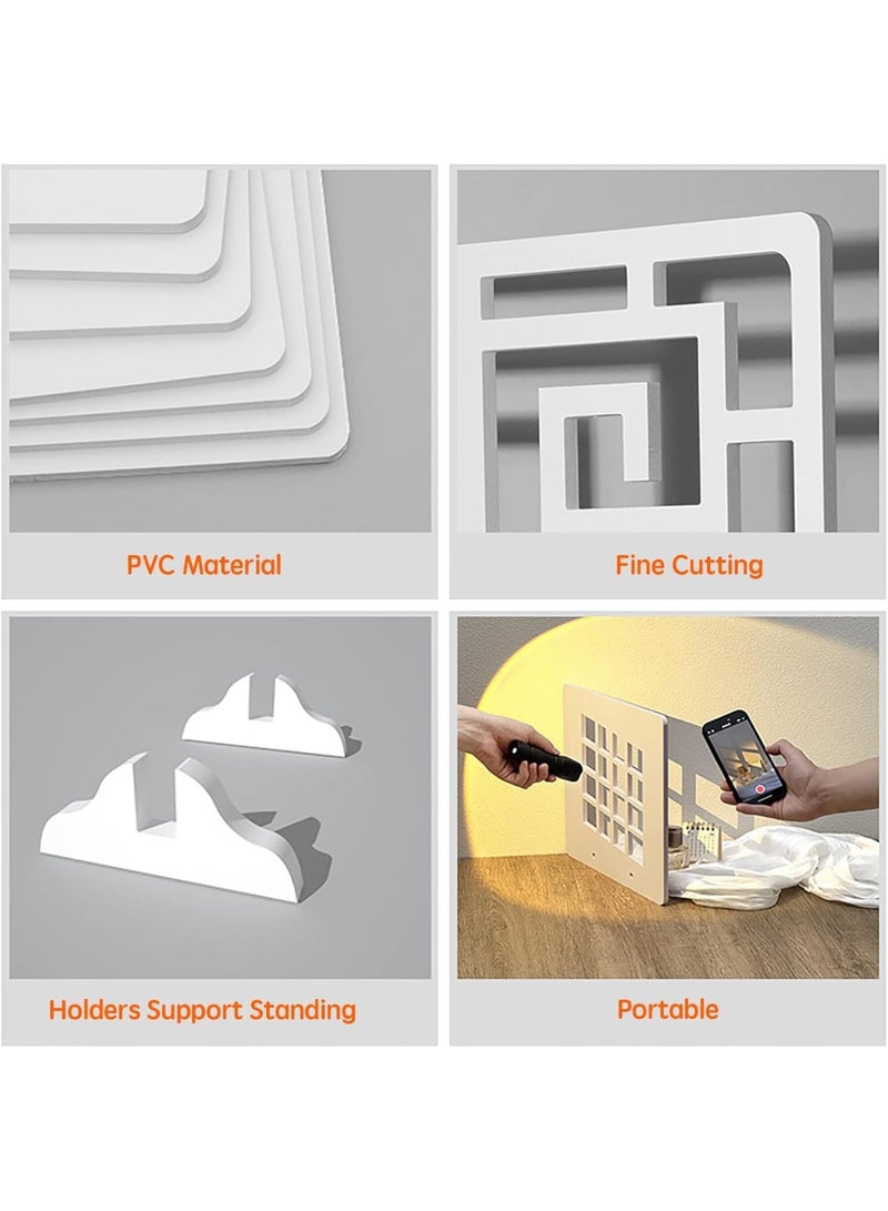 SYOSI Light Shadow Photography Background Board, PVC Waterproof Window Simulation Board, Realistic Shadow Backgrounds for Flat Lay Photography, Product Display, Jewelry/Cosmetics Shoot (3-PC) - Image 3