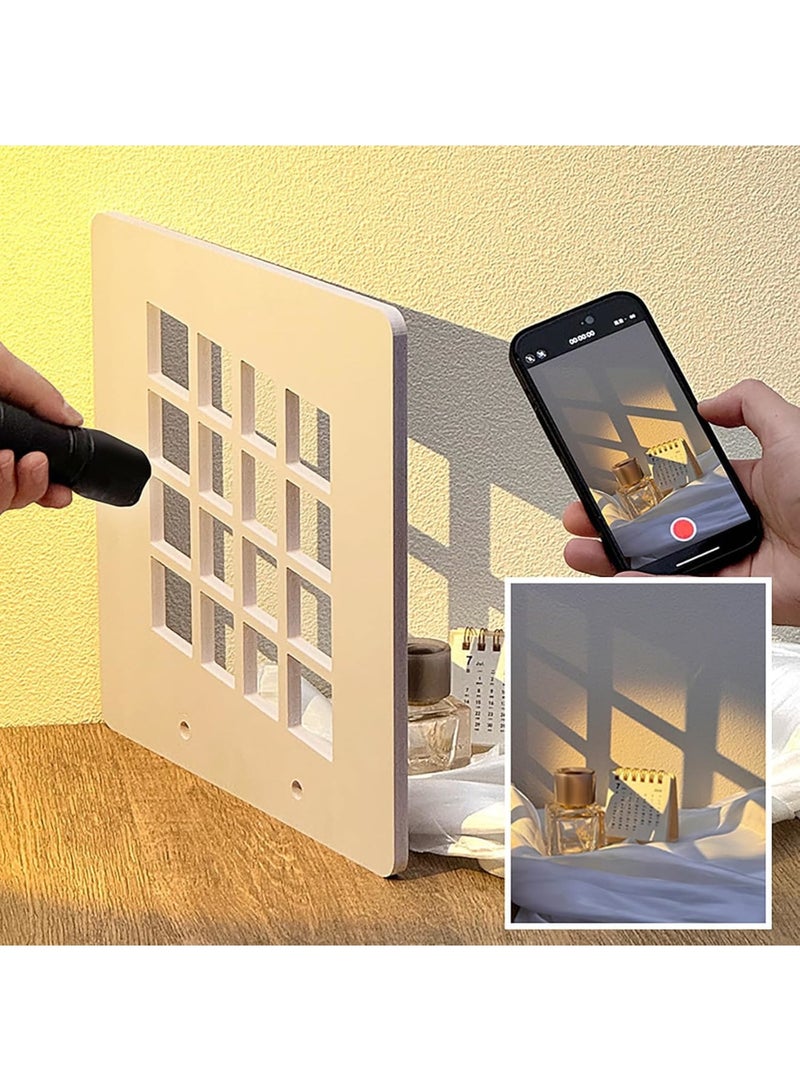 SYOSI Light Shadow Photography Background Board, PVC Waterproof Window Simulation Board, Realistic Shadow Backgrounds for Flat Lay Photography, Product Display, Jewelry/Cosmetics Shoot (3-PC) - Image 2