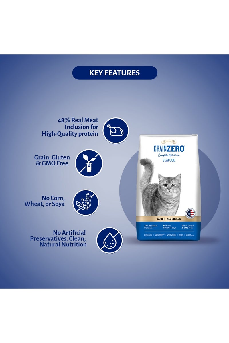 Grain Zero طعام جاف للقطط البالغة من المأكولات البحرية - Image 5