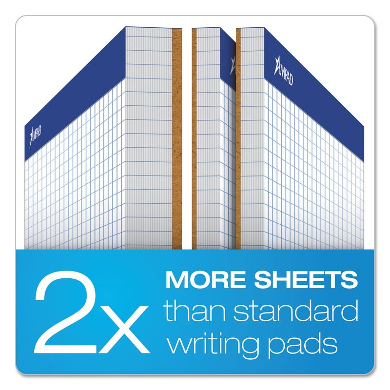 Ampad Evidence Quad Dual-Pad, Quadrille Rule, Letter Size (8.5 x 11.75), White, 100 Sheets per Pad (20-210) - Image 5
