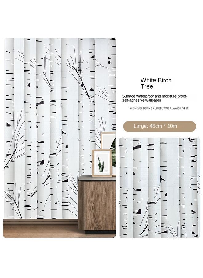 Bluejw Flower Wallpaper Self-adhesive Wood Grain Stickers Door Stickers Furniture Cabinet Moisture-proof Background Wall Stickers Bedroom Decoration - Image 1