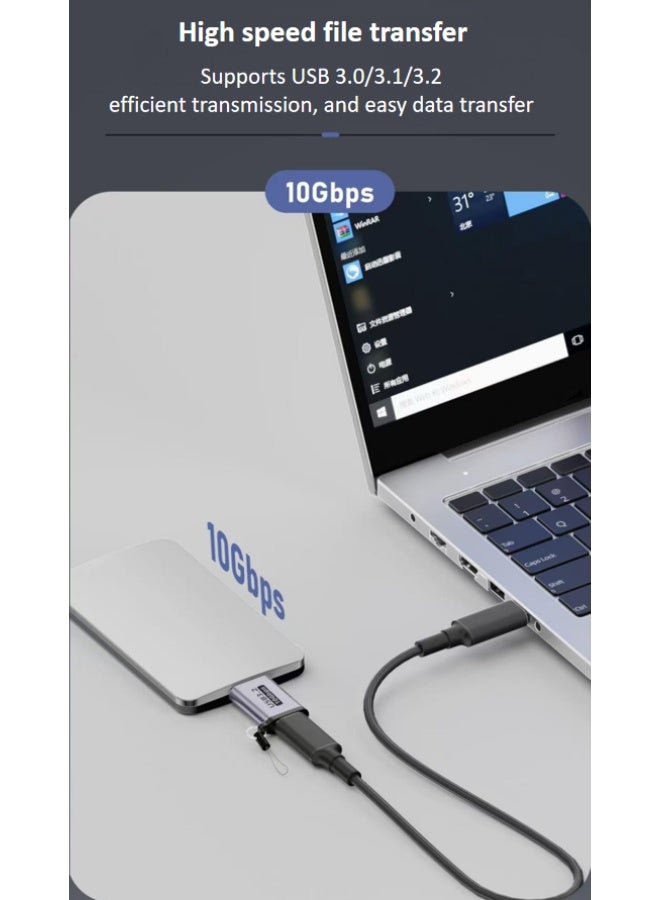 USB 1 Pack Type-C to Micro B supports mobile hard drive, phone transfer and charging, compatible with major mobile hard drives and hard drive enclosures such as Seagate/WD Western Digital/Toshiba/Newman/Lenovo/Samsung/Sony, and supports Samsung S5/Note3 phones - Image 5