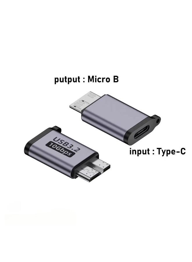 USB 1 Pack Type-C to Micro B supports mobile hard drive, phone transfer and charging, compatible with major mobile hard drives and hard drive enclosures such as Seagate/WD Western Digital/Toshiba/Newman/Lenovo/Samsung/Sony, and supports Samsung S5/Note3 phones - Image 1