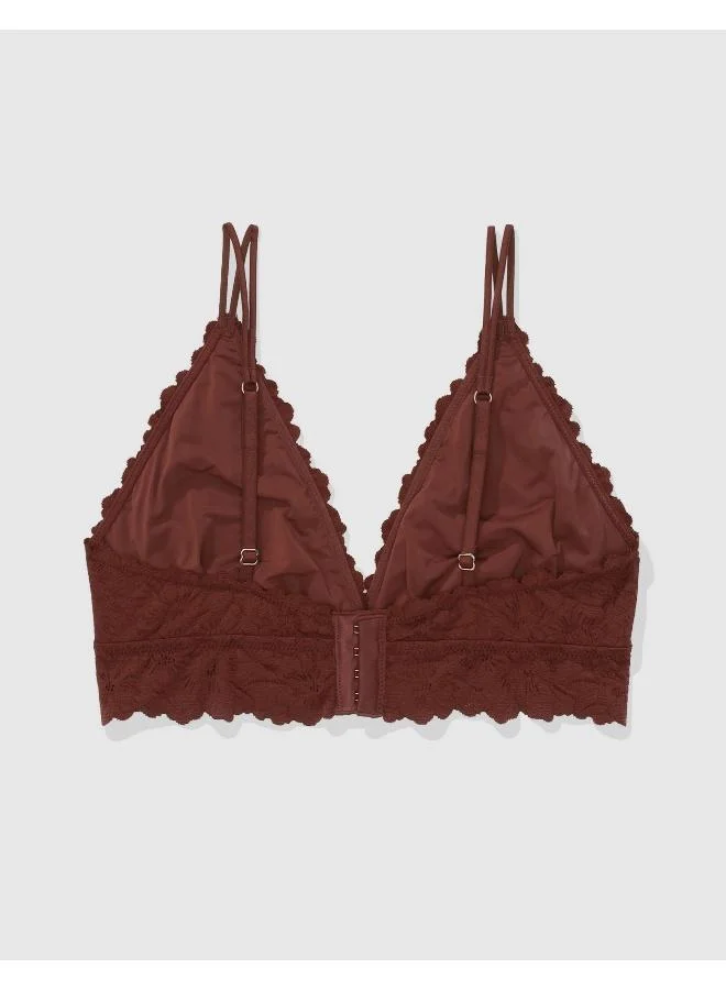 آري من امريكان ايجل Show Off Rosey Lace Padded Plunge Bralette