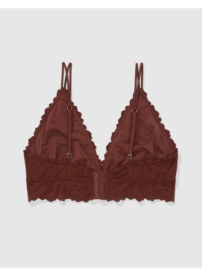 Aerie Show Off Rosey Lace Padded Plunge Bralette - Image 2