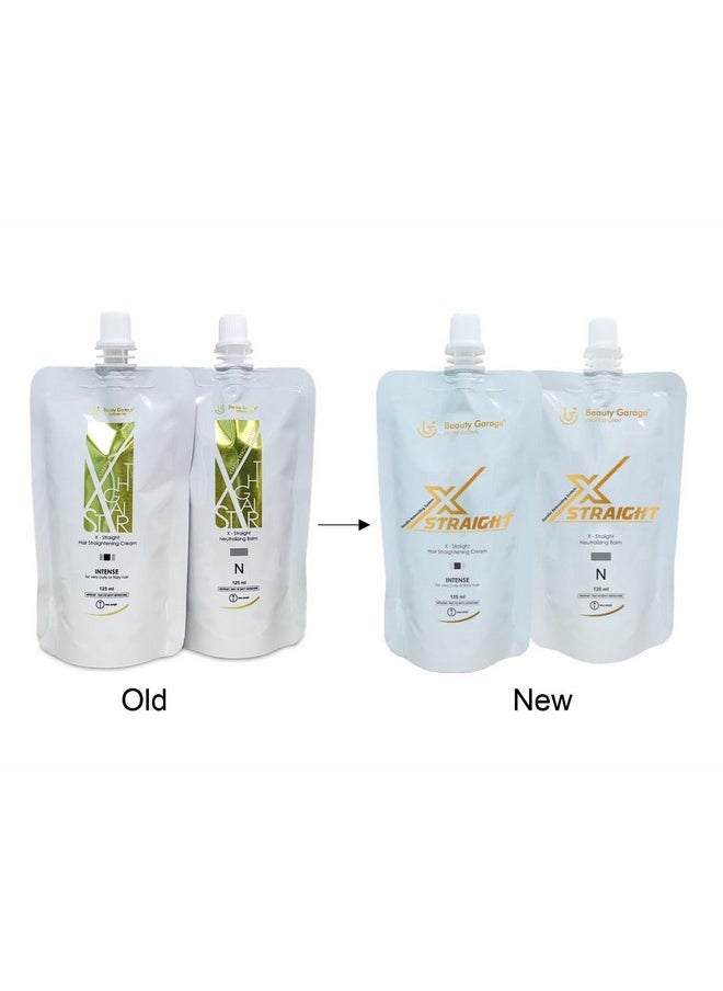 Beauty Garage - X-Straight Hair Straightening Cream Set (Intense Cream + Neutralizing Cream) 125Ml Each - Image 1