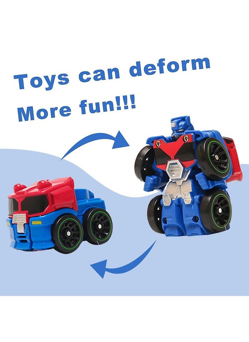 NIBEMINENT - Transformers Bumblebee Optimus Prime Action Figure Transformation Car Toy 2 In 1 Robot Mini Racing Model Gift Set Pieces - Image 1