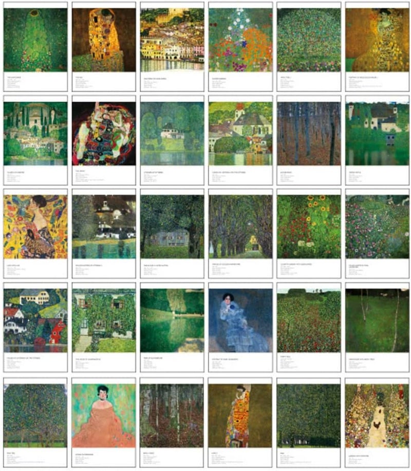 HOSTEESSCHOICE Gustav Klimt Postcard Set, 30 Pieces, 4 x 6 Inches, Perfect for Writing Thank You, Birthday, Festival, Sympathy or Condolence Messages - Image 1