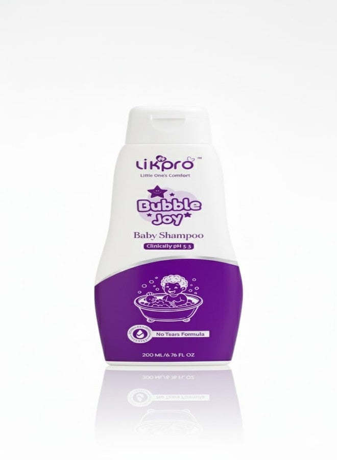 Likpro Bubble Joy Baby Shampoo, No Tears Formula, Clinically pH 5.5, 200 ml - Image 1