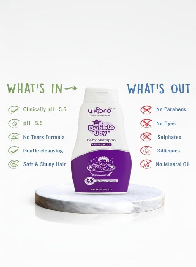 Likpro Bubble Joy Baby Shampoo, No Tears Formula, Clinically pH 5.5, 200 ml - Image 3
