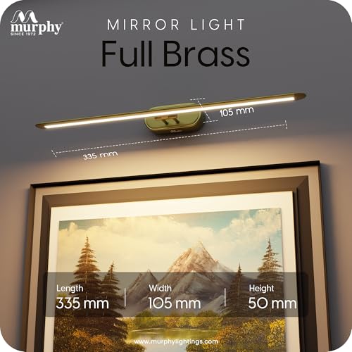 Murphy 6W Colour Changing 3in1 Brass Finish LED Mirror Light (Cool White, Warm White, Neutral White) | Adjustable Angle | Modern Vanity/Dressing/Bathroom Wall Light-Pack of 4 - Image 5