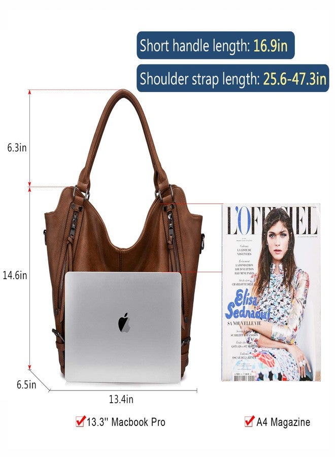 Realer Tote Bag for Women PU Leather Shoulder Bags Fashion Hobo Bags Large Purse and Handbags with Adjustable Shoulder Strap - Image 5