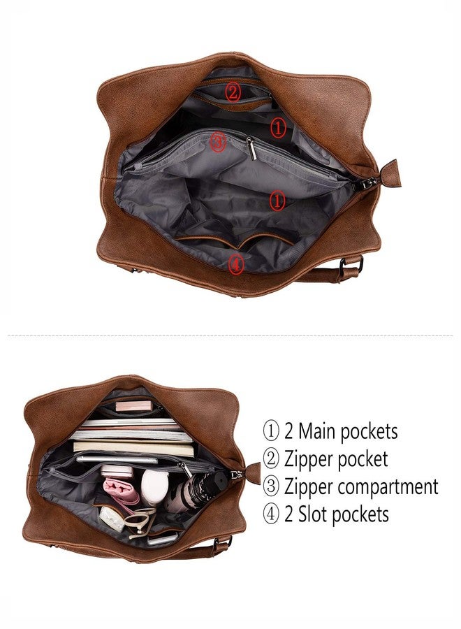 Realer Tote Bag for Women PU Leather Shoulder Bags Fashion Hobo Bags Large Purse and Handbags with Adjustable Shoulder Strap - Image 4