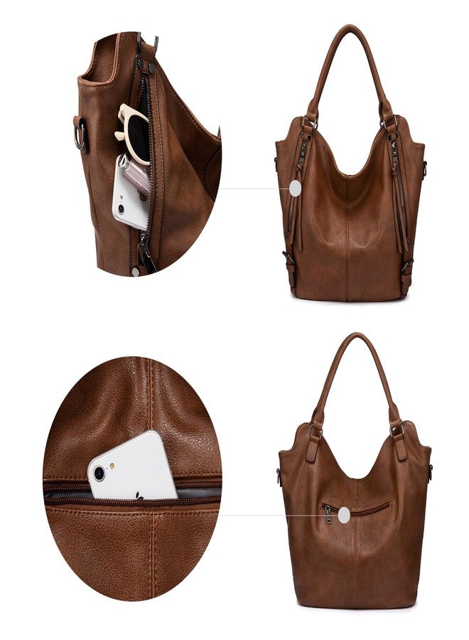 Realer Tote Bag for Women PU Leather Shoulder Bags Fashion Hobo Bags Large Purse and Handbags with Adjustable Shoulder Strap - Image 3
