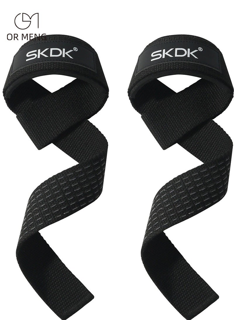 إس كي دي كي شرائط رفع معصم ذات قوة سحب قطنية شديدة الإمساك بشرائط رفع معصم ذات بطانة معصم مصنوعة من النيوبرين وسيليكون مضاد للانزلاقات -لرفع الأثقال، وكمال الأجسام، والزيفيت، والتدريب على القوة - Image 1