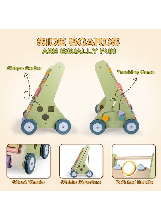 LOL-FUN Wooden Baby Walker with Wheels, Baby Walker for Boys 6-12 Months Push Toy, Montessori Walking Toys for 1 Year Old Activity Center - Image 5