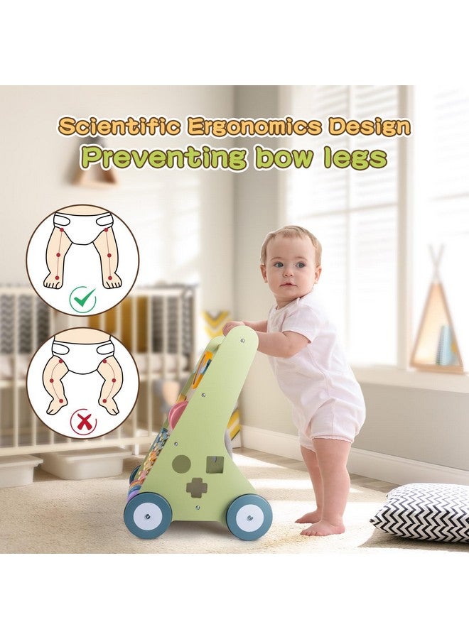 LOL-FUN Wooden Baby Walker with Wheels, Baby Walker for Boys 6-12 Months Push Toy, Montessori Walking Toys for 1 Year Old Activity Center - Image 4