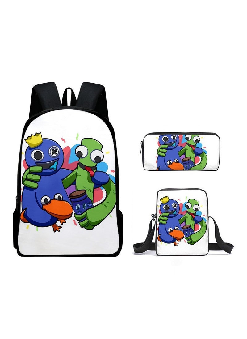 Generic - Cartoon anime backpack for primary and secondary school students, large capacity casual lightweight backpack, cartoon shoulder bag, pencil case, pencil case, and pencil case - Image 1