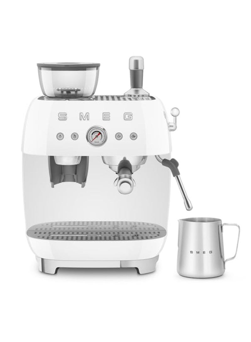 smeg ‘50’s Style’ Coffee Machine with Built in Grinder 0.25 kg 1650 W EGF03WHAU White - Image 5
