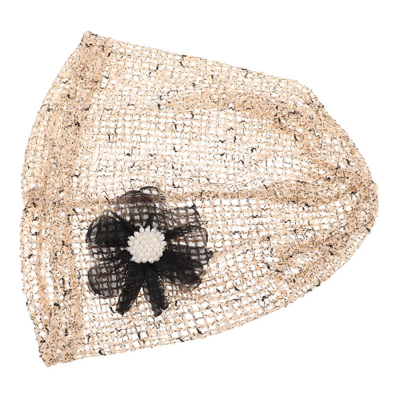 Breathable Mesh Beanie Hat For Women Lightweight Summer Skull Cap Hollow Out Travel Beach Headwear Beige - Image 2